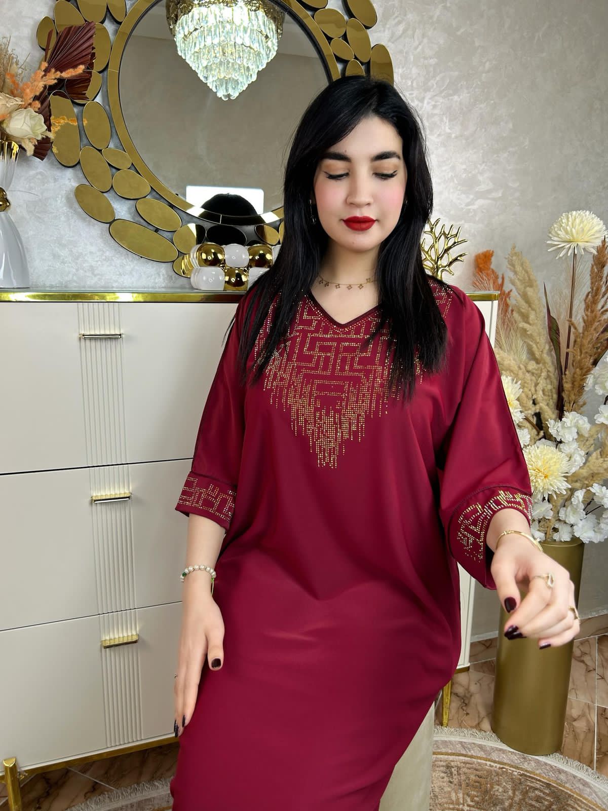 Caftan avec strass