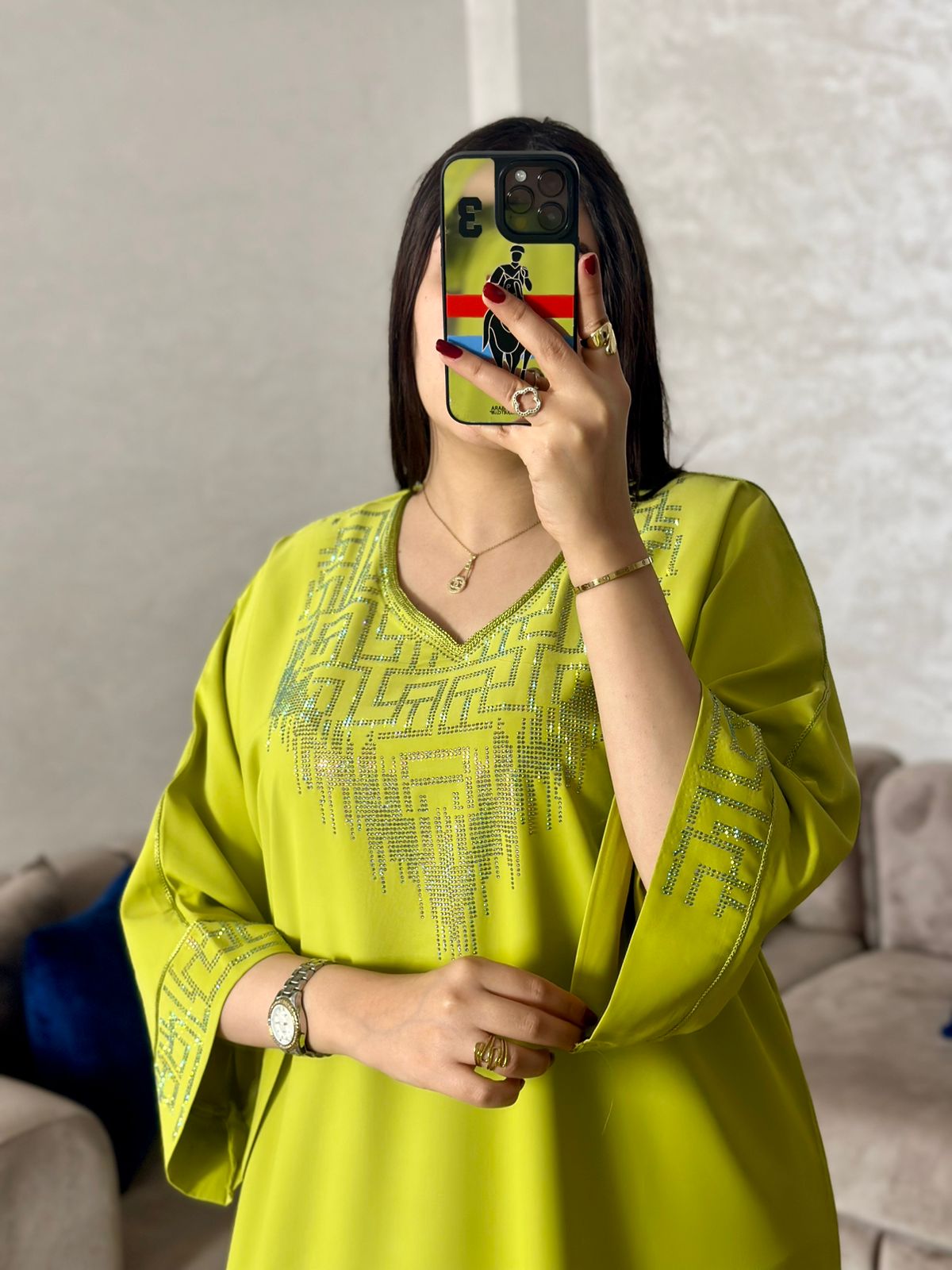 Caftan avec strass