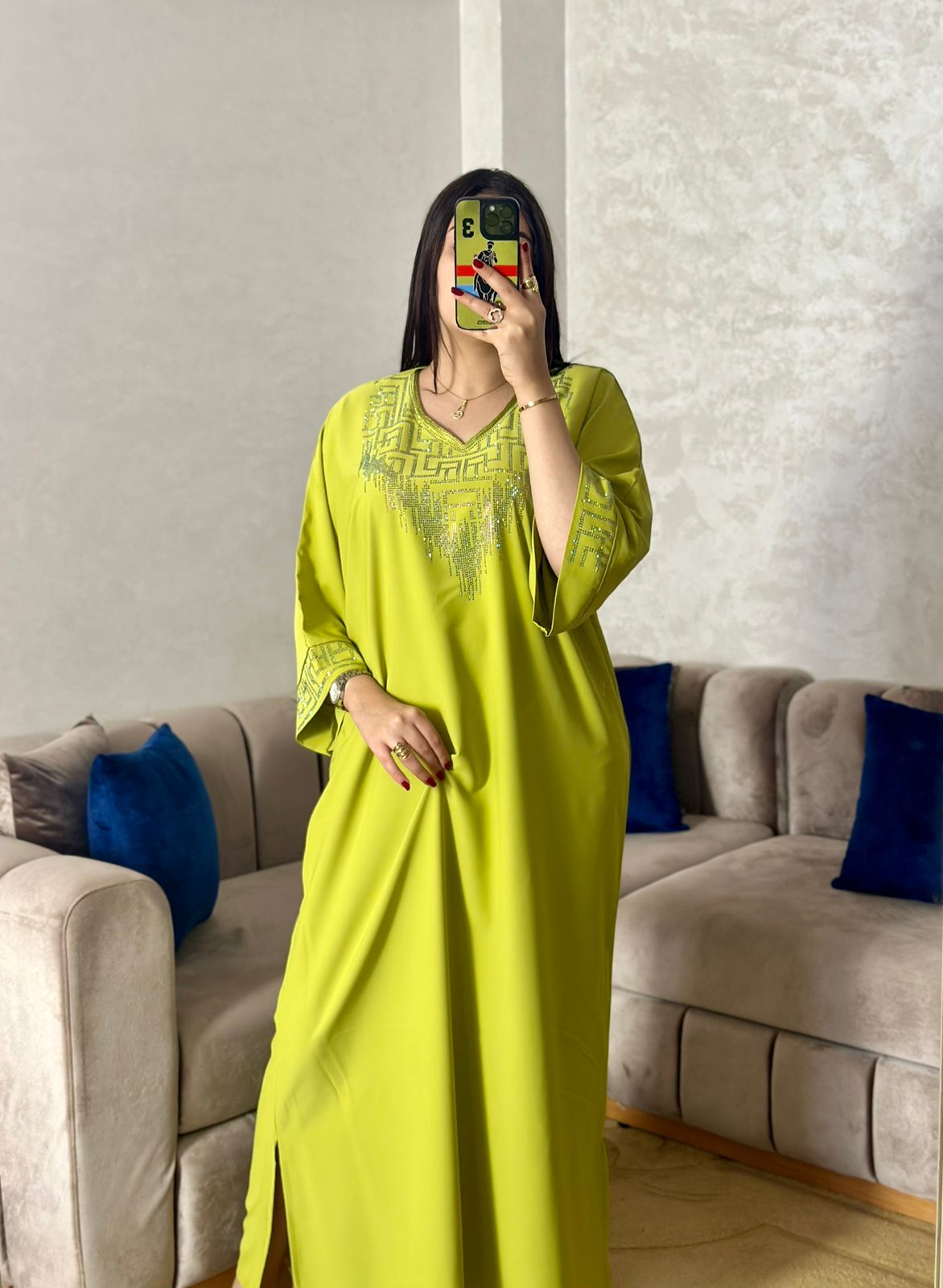 Caftan avec strass