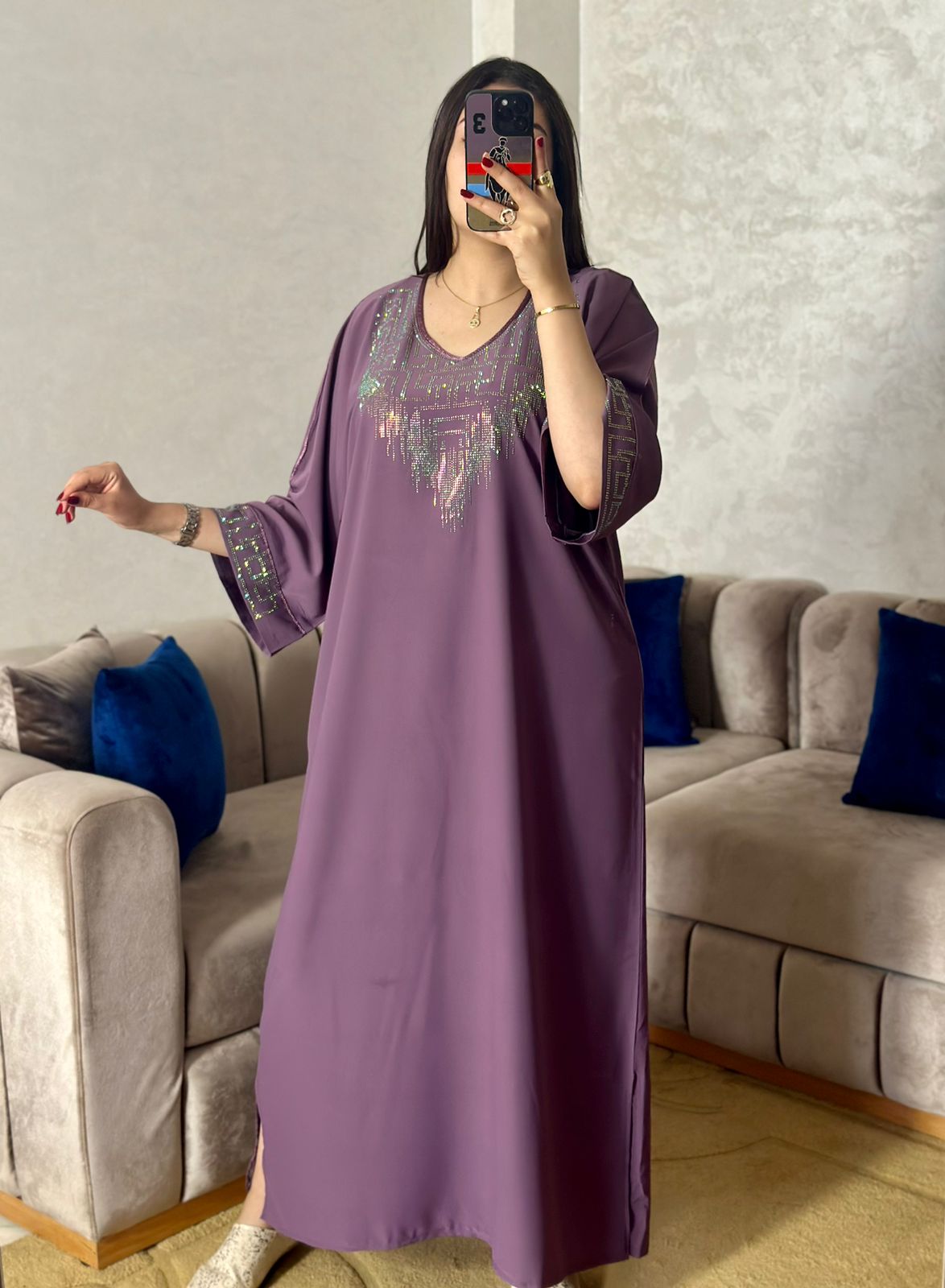 Caftan avec strass