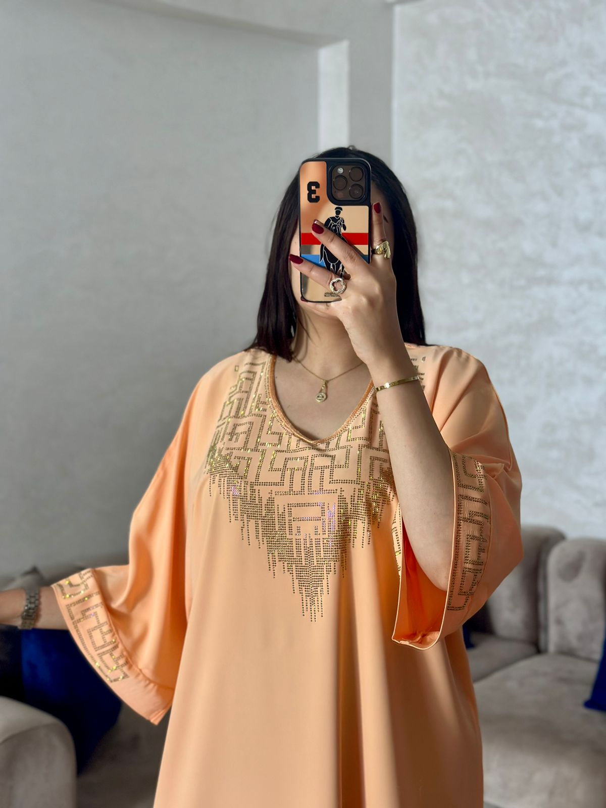 Caftan avec strass