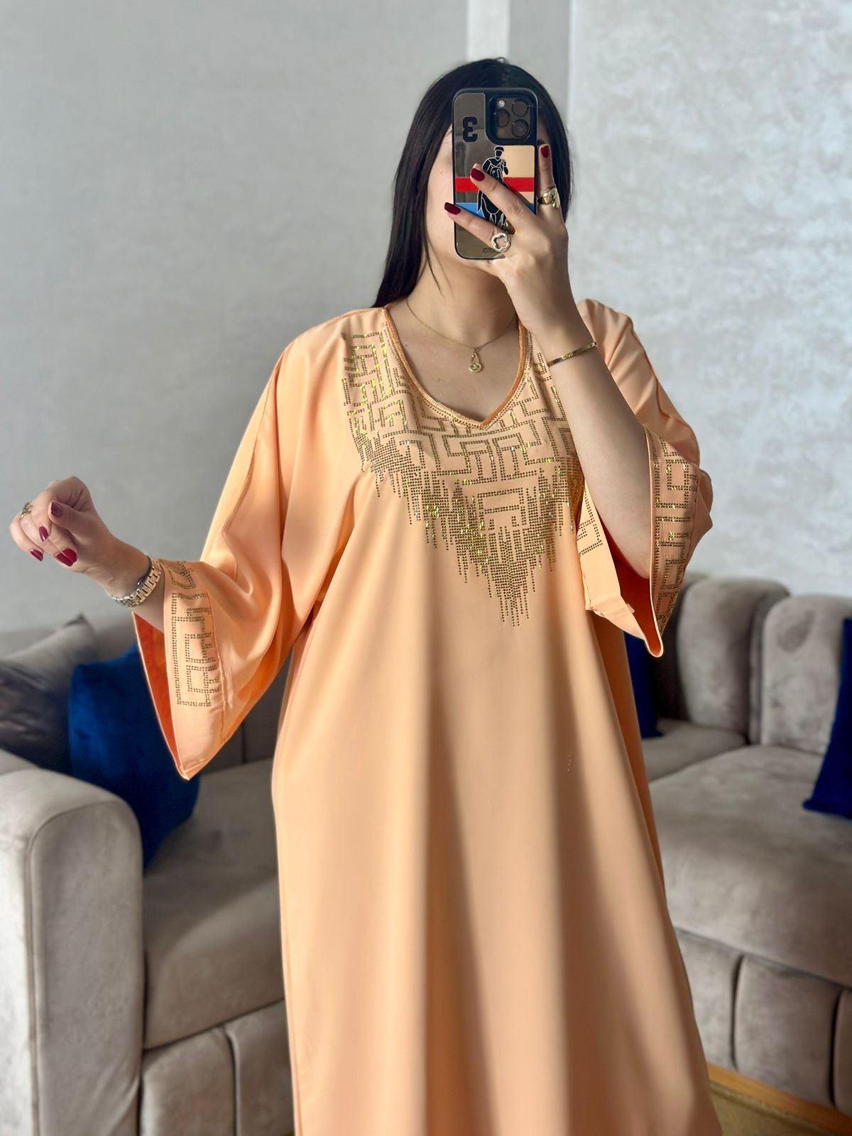 Caftan avec strass