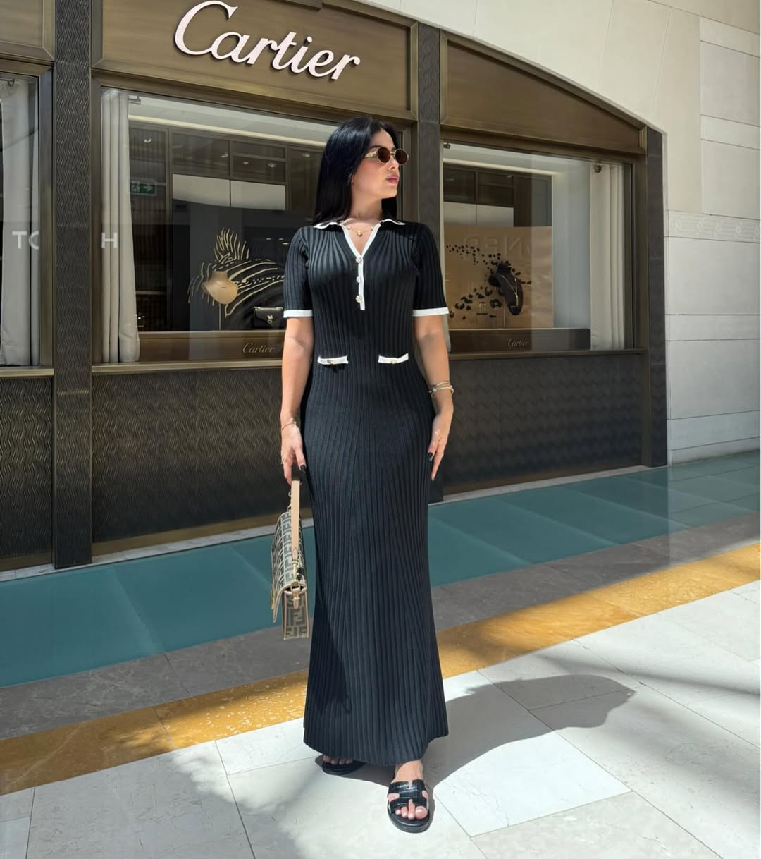 Robe avec perles