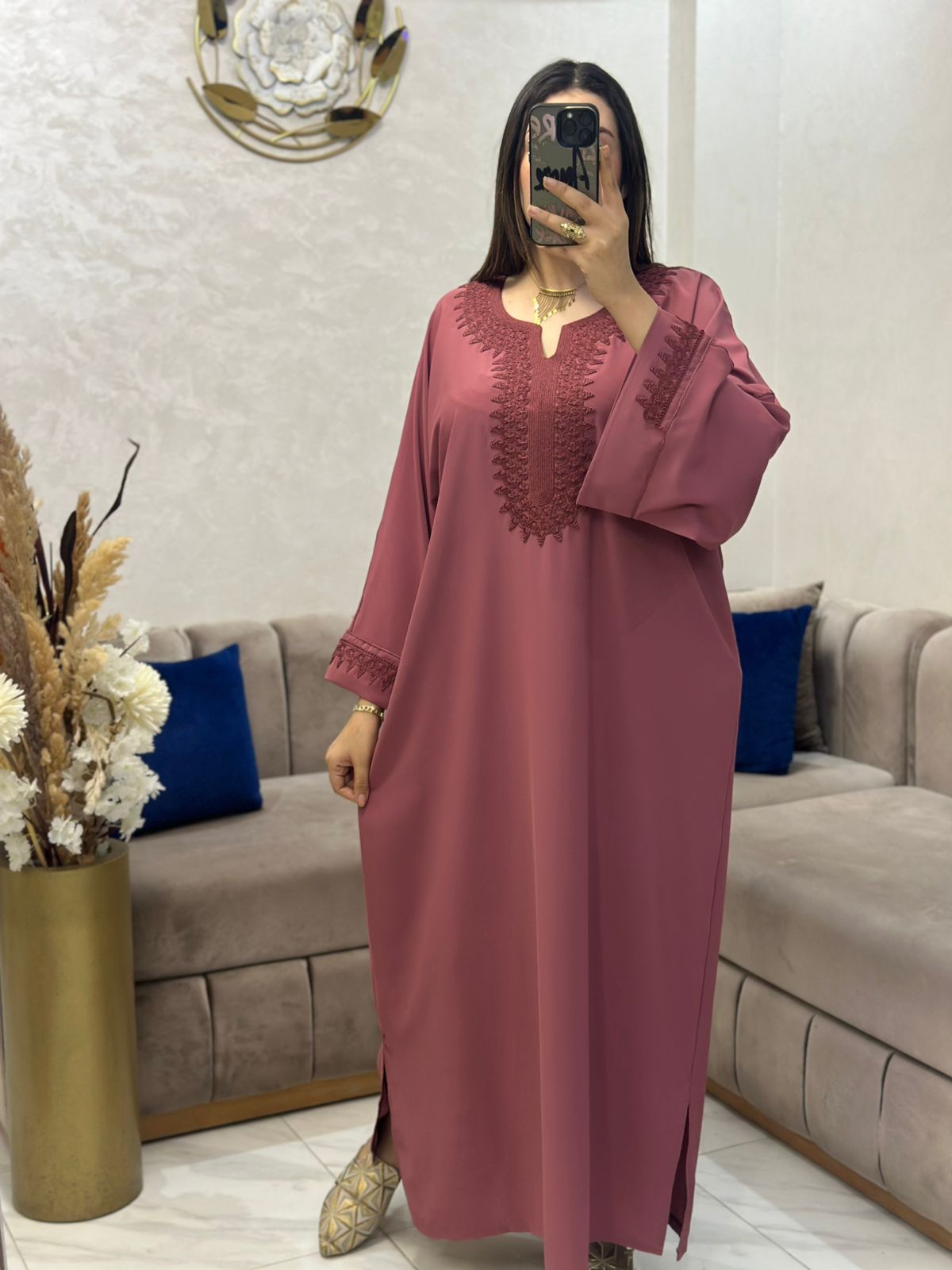 Caftan en crêpe