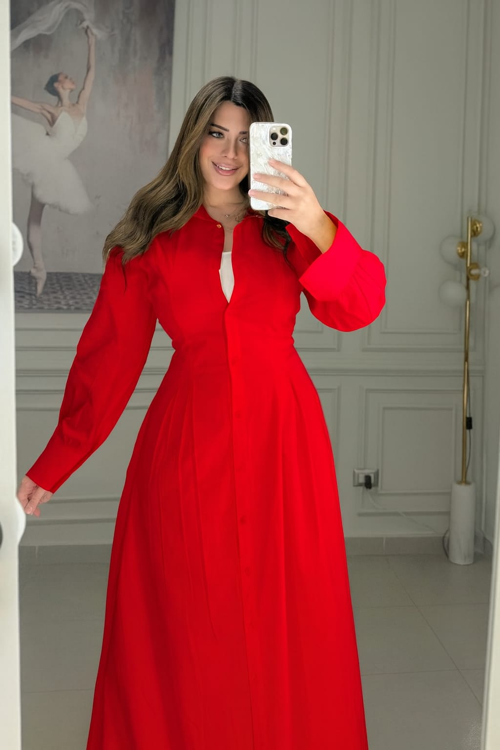 Robe en coton lisse