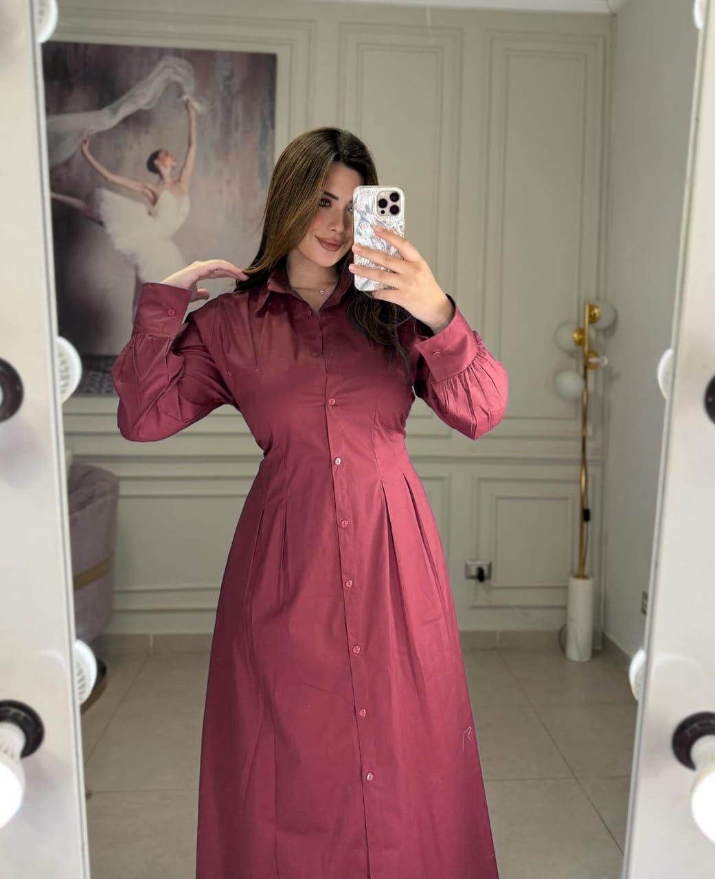 Robe en coton lisse