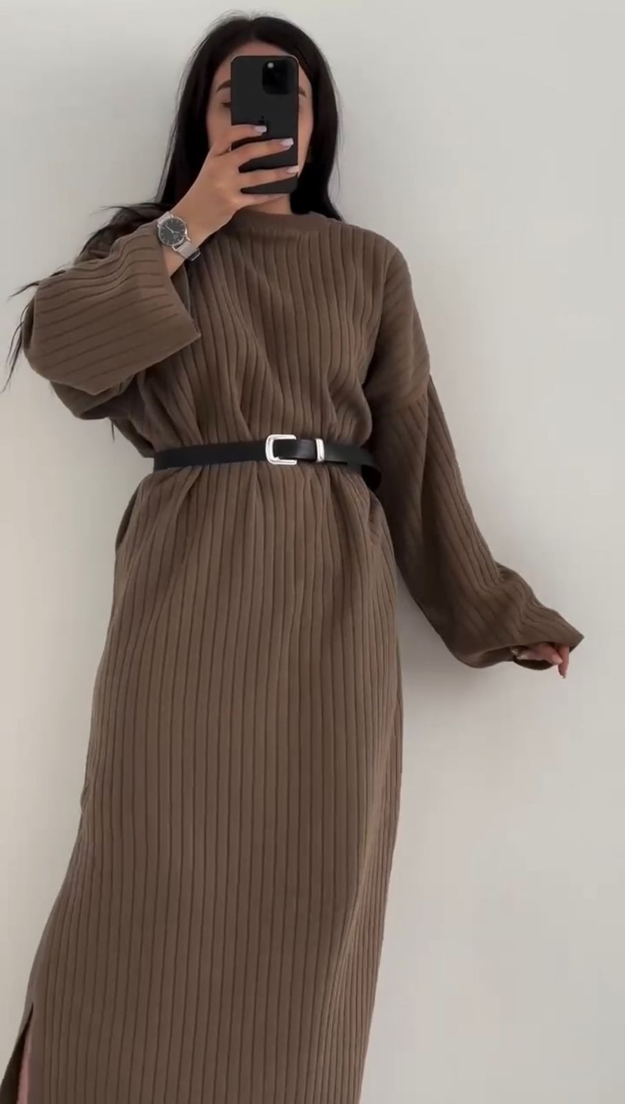 Robe avec ceinture