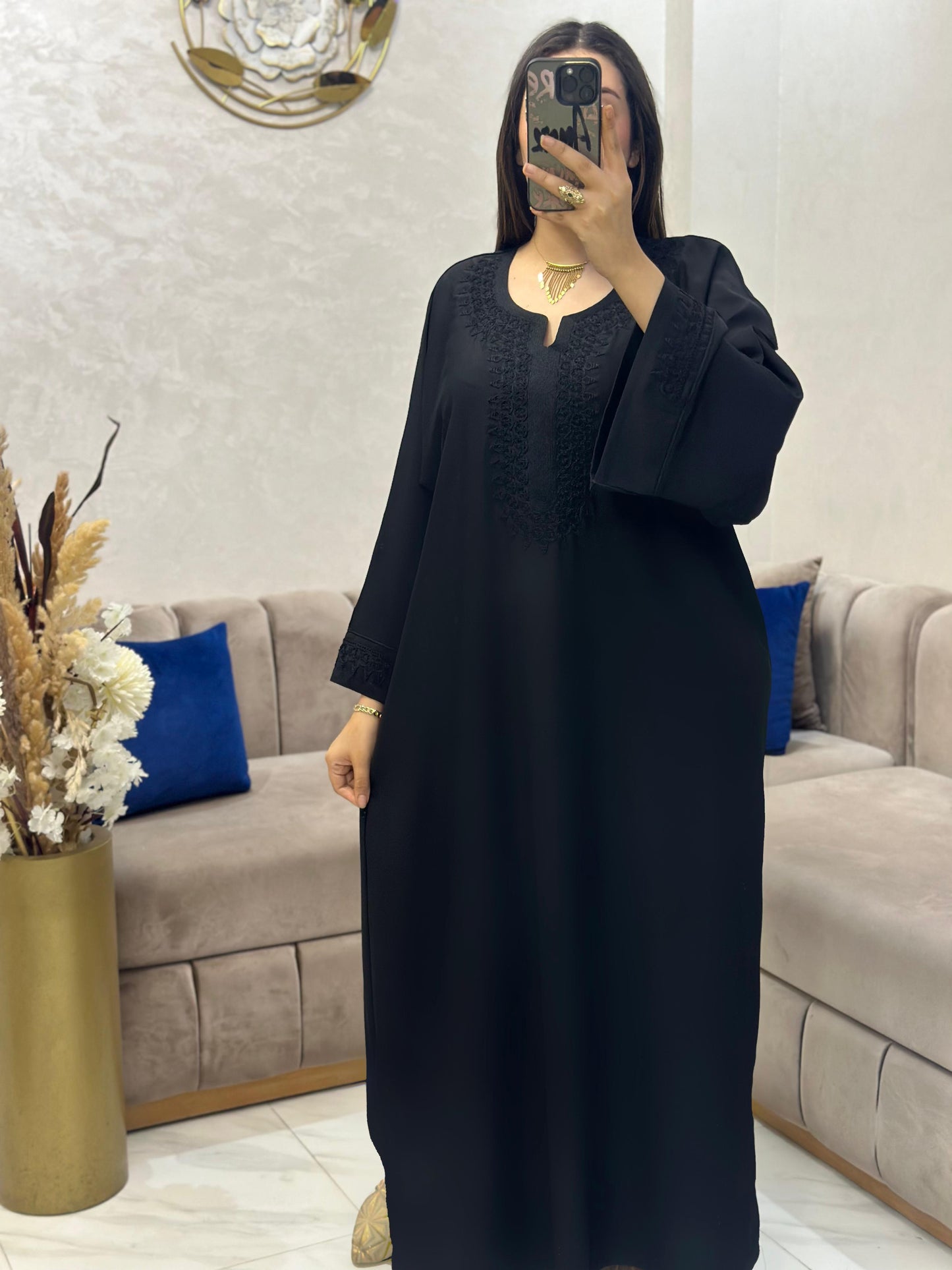 Caftan en crêpe