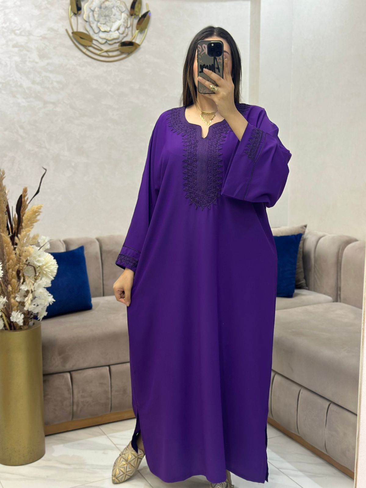 Caftan en crêpe