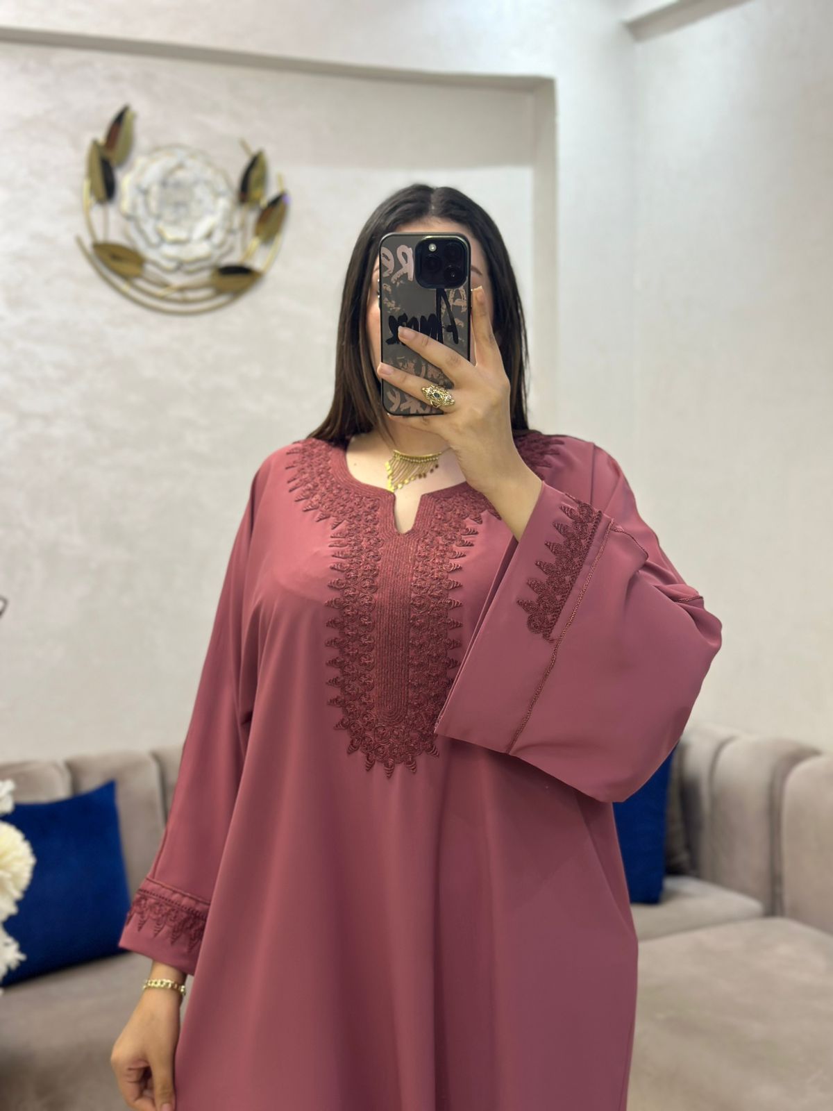 Caftan en crêpe