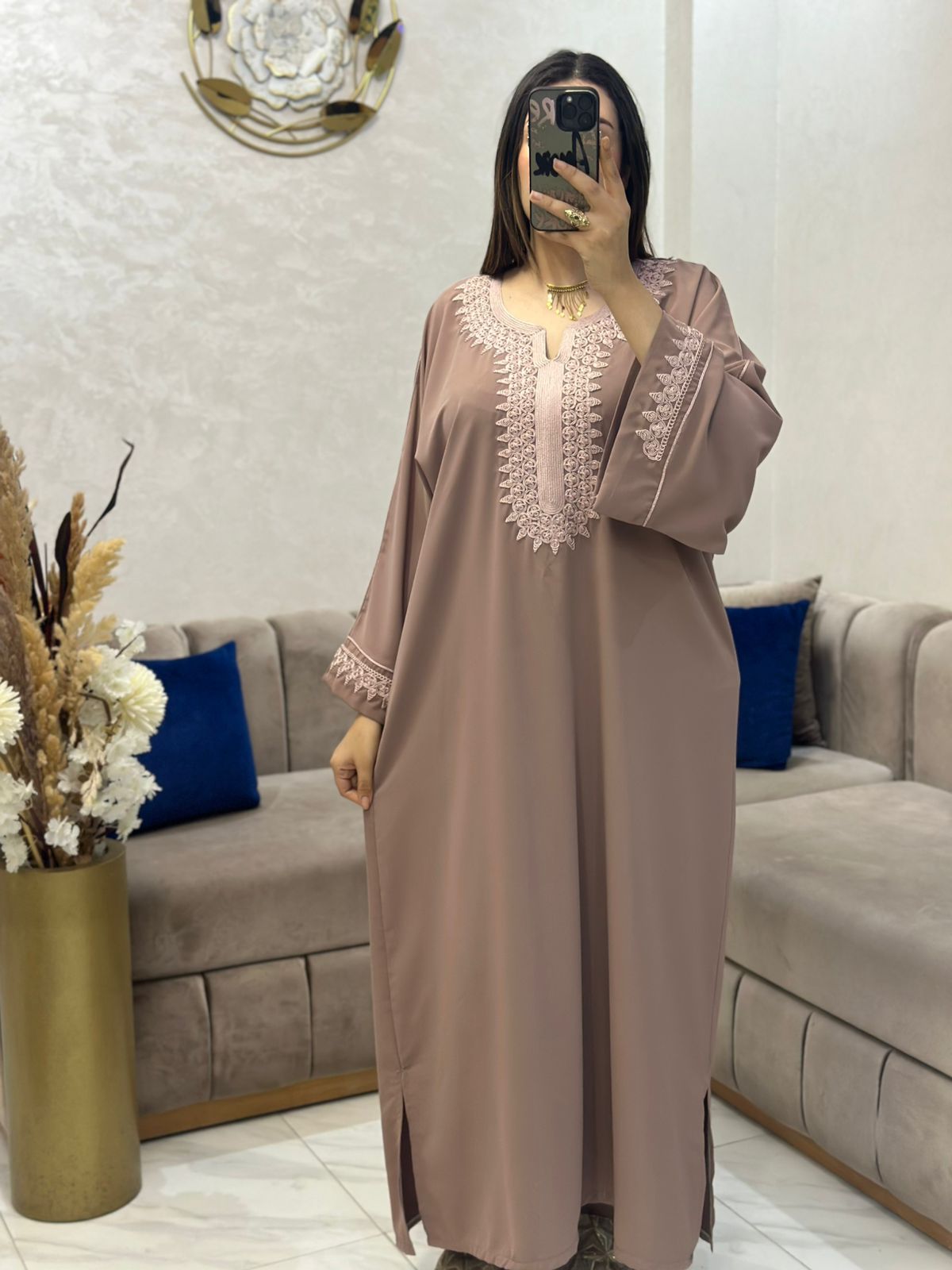 Caftan en crêpe