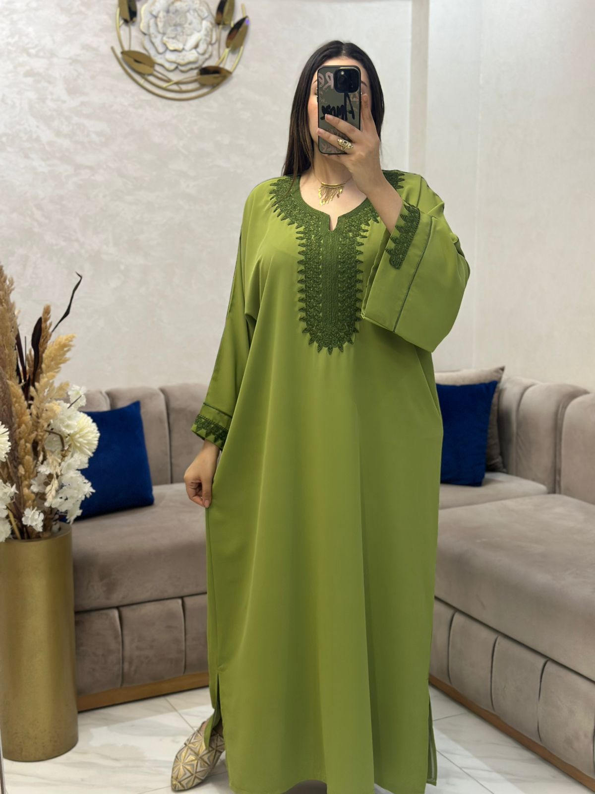 Caftan en crêpe
