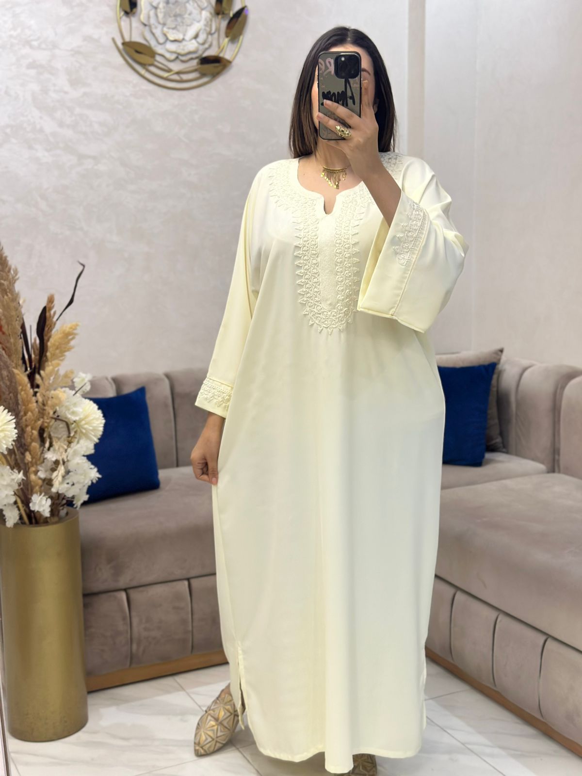 Caftan en crêpe