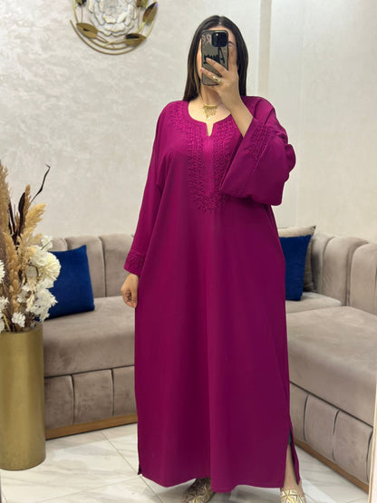 Caftan en crêpe