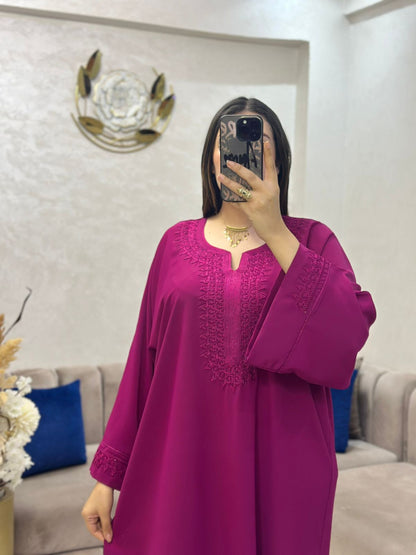 Caftan en crêpe