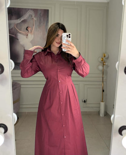Robe en coton lisse