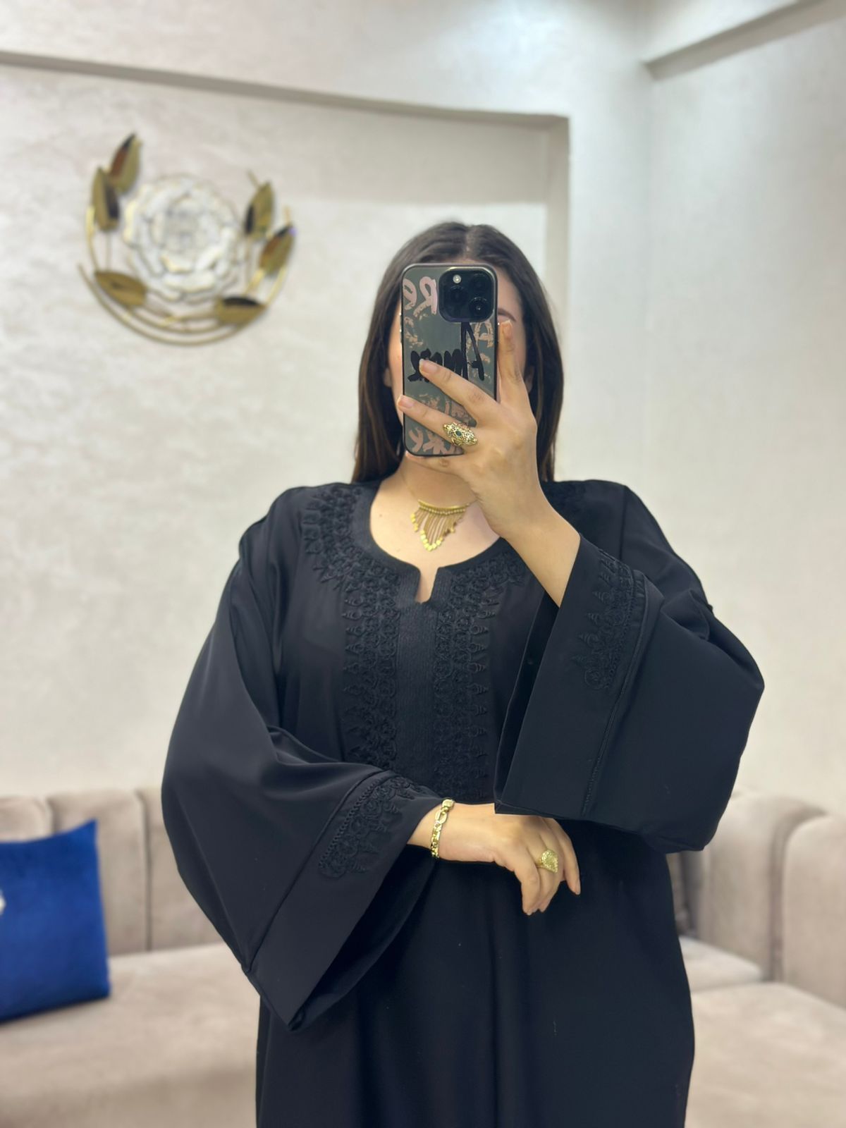 Caftan en crêpe