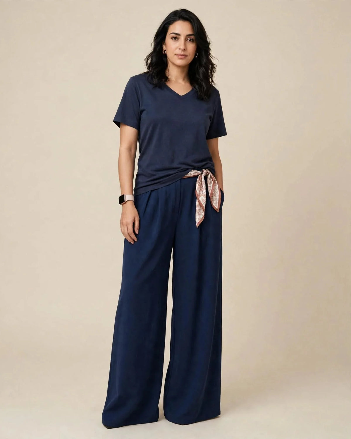 Pantalon Oversize avec Cravate