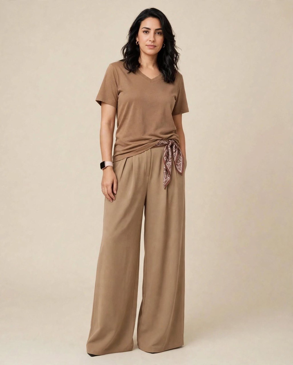 Pantalon Oversize avec Cravate