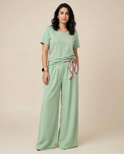 Pantalon Oversize avec Cravate