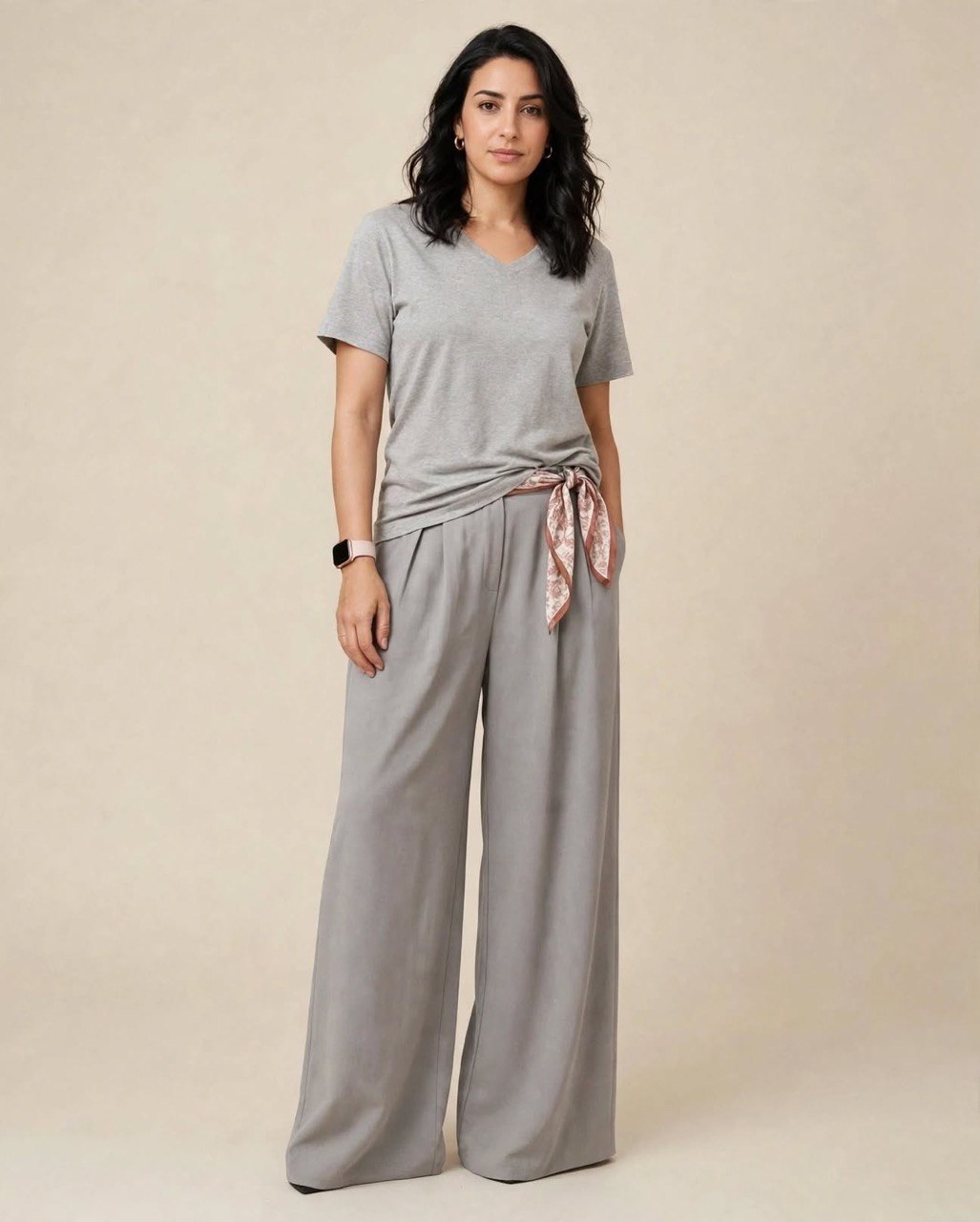 Pantalon Oversize avec Cravate