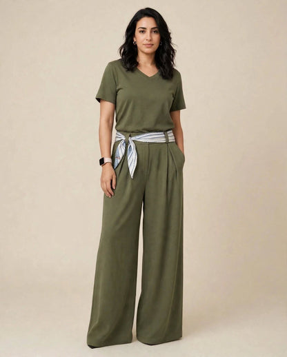 Pantalon Oversize avec Cravate