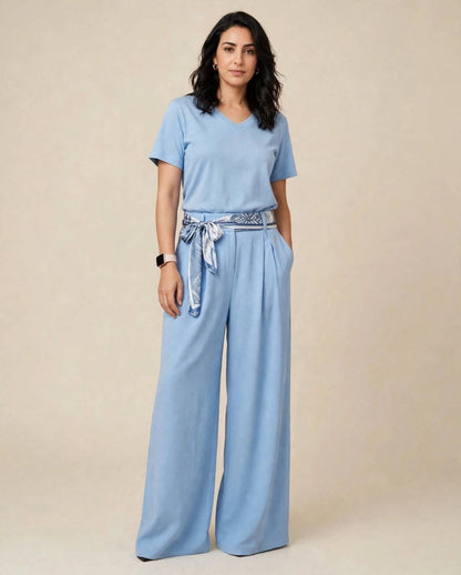 Pantaloon oversize en crêpe